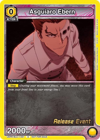 Asguiaro Ebern, UE01BT: BLEACH: Thousand-Year Blood War Release Event Cards UEPR/BLC-1-001