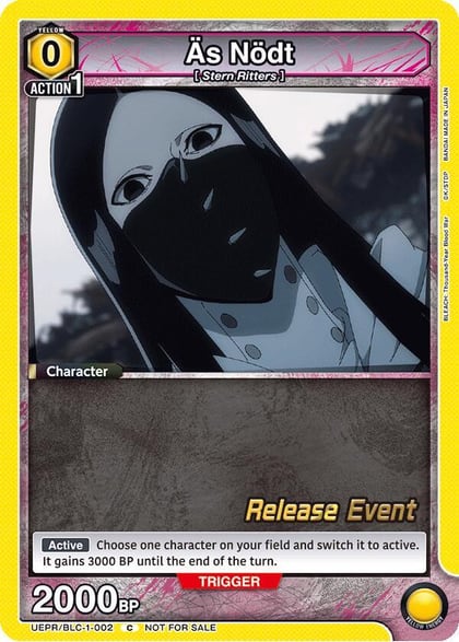 As Nodt (002), UE01BT: BLEACH: Thousand-Year Blood War Release Event Cards UEPR/BLC-1-002