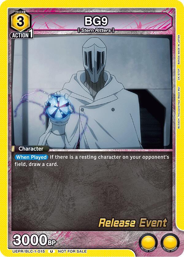 BG9, UE01BT: BLEACH: Thousand-Year Blood War Release Event Cards UEPR/BLC-1-015