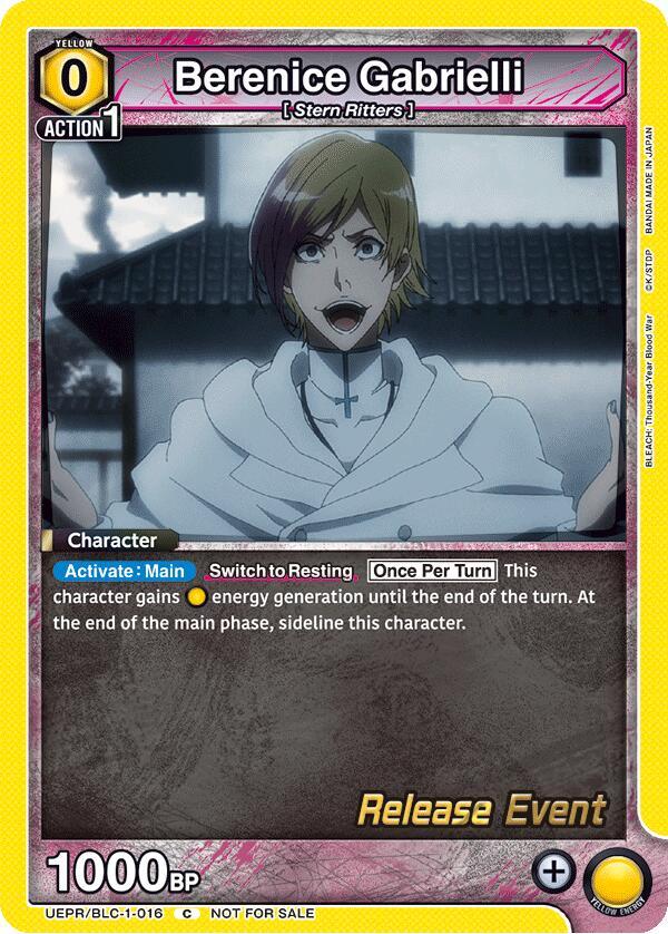 Berenice Gabrielli, UE01BT: BLEACH: Thousand-Year Blood War Release Event Cards UEPR/BLC-1-016
