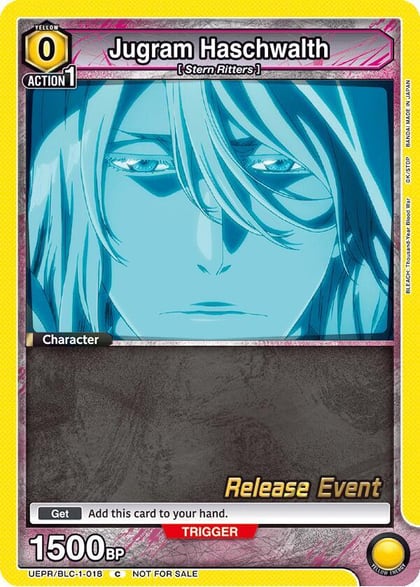 Jugram Haschwalth (018), UE01BT: BLEACH: Thousand-Year Blood War Release Event Cards UEPR/BLC-1-018