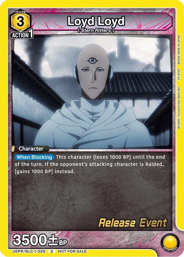 Loyd Loyd, UE01BT: BLEACH: Thousand-Year Blood War Release Event Cards UEPR/BLC-1-025