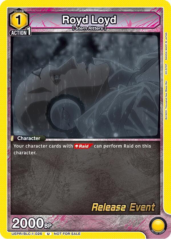 Royd Loyd, UE01BT: BLEACH: Thousand-Year Blood War Release Event Cards UEPR/BLC-1-026
