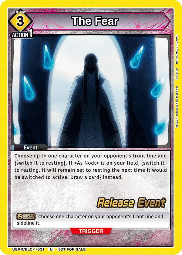The Fear, UE01BT: BLEACH: Thousand-Year Blood War Release Event Cards UEPR/BLC-1-031
