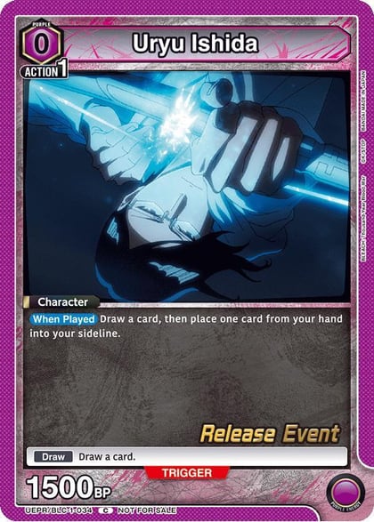 Uryu Ishida, UE01BT: BLEACH: Thousand-Year Blood War Release Event Cards UEPR/BLC-1-034