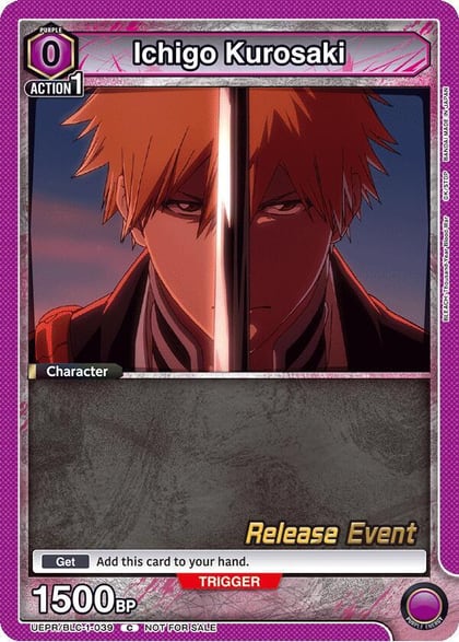 Ichigo Kurosaki (039), UE01BT: BLEACH: Thousand-Year Blood War Release Event Cards UEPR/BLC-1-039