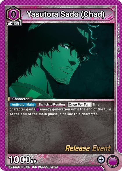 Yasutora Sado (Chad), UE01BT: BLEACH: Thousand-Year Blood War Release Event Cards UEPR/BLC-1-042