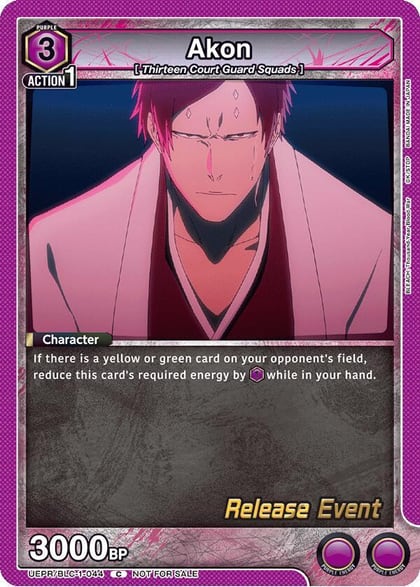 Akon, UE01BT: BLEACH: Thousand-Year Blood War Release Event Cards UEPR/BLC-1-044