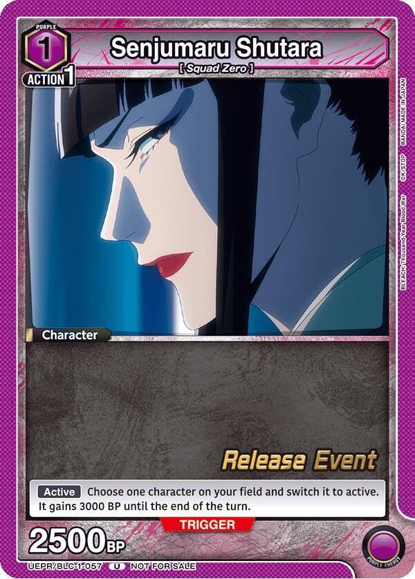 Senjumaru Shutara, UE01BT: BLEACH: Thousand-Year Blood War Release Event Cards UEPR/BLC-1-057