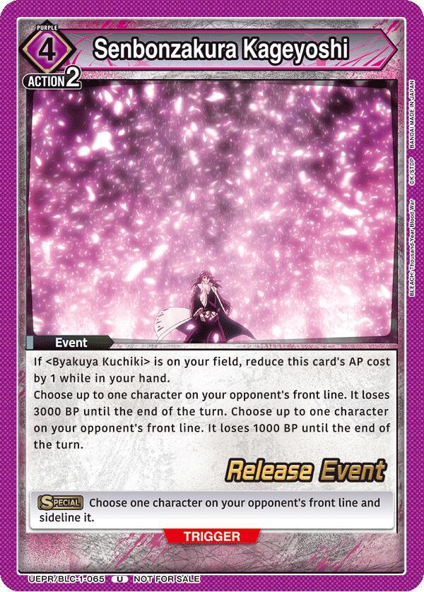 Senbonzakura Kageyoshi, UE01BT: BLEACH: Thousand-Year Blood War Release Event Cards UEPR/BLC-1-065