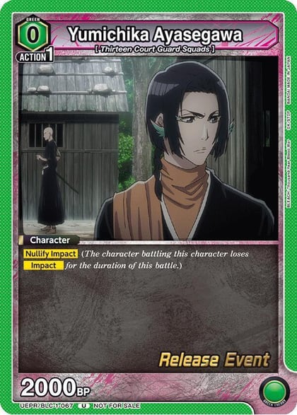 Yumichika Ayasegawa, UE01BT: BLEACH: Thousand-Year Blood War Release Event Cards UEPR/BLC-1-067