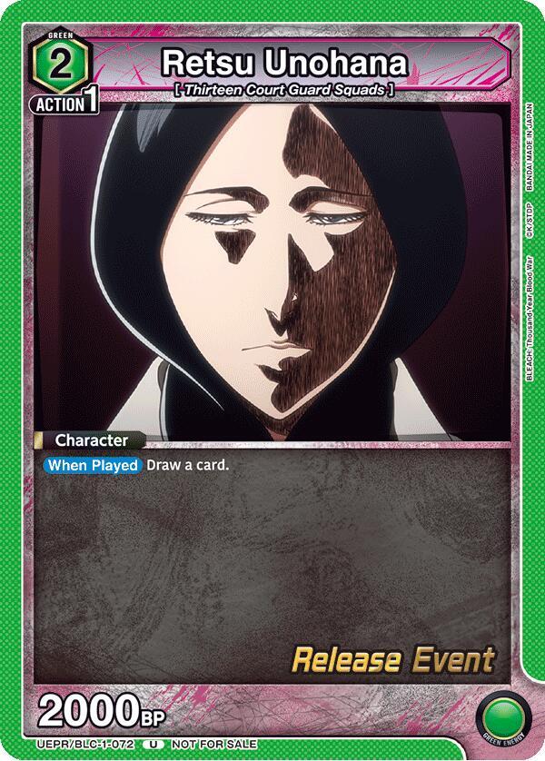 Retsu Unohana (072), UE01BT: BLEACH: Thousand-Year Blood War Release Event Cards UEPR/BLC-1-072