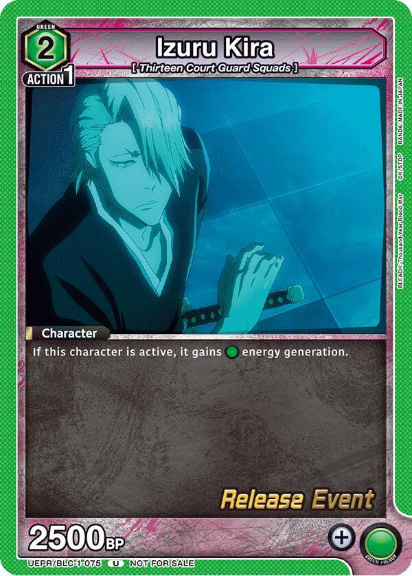 Izuru Kira, UE01BT: BLEACH: Thousand-Year Blood War Release Event Cards UEPR/BLC-1-075