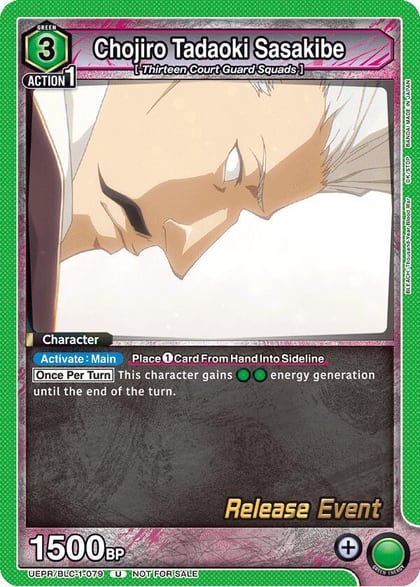 Chojiro Tadaoki Sasakibe, UE01BT: BLEACH: Thousand-Year Blood War Release Event Cards UEPR/BLC-1-079