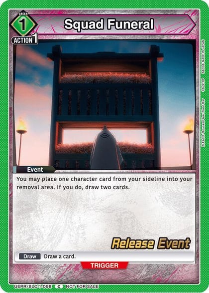Squad Funeral, UE01BT: BLEACH: Thousand-Year Blood War Release Event Cards UEPR/BLC-1-098