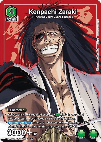 Kenpachi Zaraki, UE01NC: New Card Selection: BLEACH: Thousand-Year Blood War UE01NC/BLC-3-008