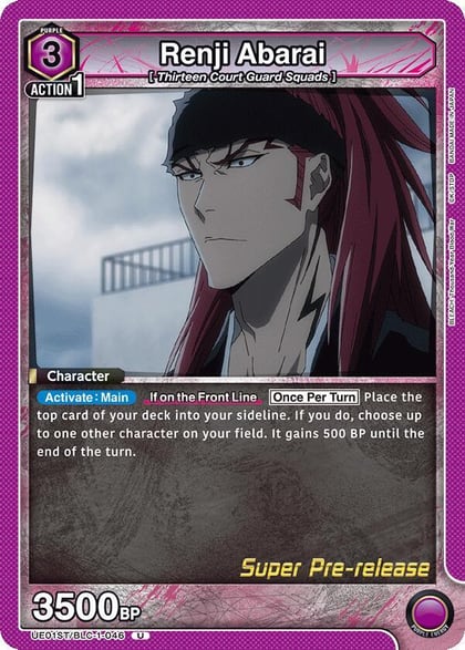 Renji Abarai (046), UE01ST: BLEACH: Thousand-Year Blood War Super Pre-Release Starter Deck UE01ST/BLC-1-046