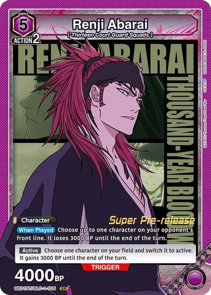 Renji Abarai (105), UE01ST: BLEACH: Thousand-Year Blood War Super Pre-Release Starter Deck UE01ST/BLC-1-105