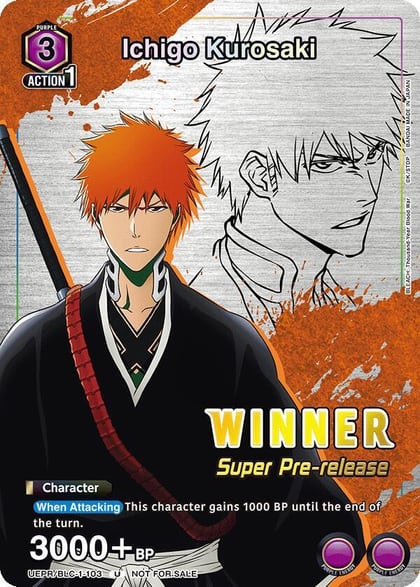 Ichigo Kurosaki (Super Pre-Release Winner), UE01ST: BLEACH: Thousand-Year Blood War Super Pre-Release Starter Deck UE01ST/BLC-1-103