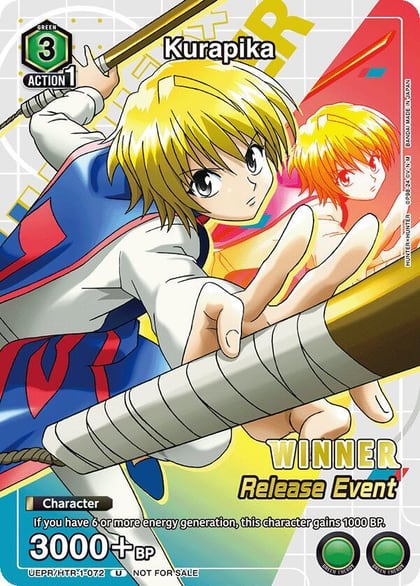Kurapika (Release Event Winner), UE02BT: HUNTER X HUNTER Release Event Cards UEPR/HTR-1-072