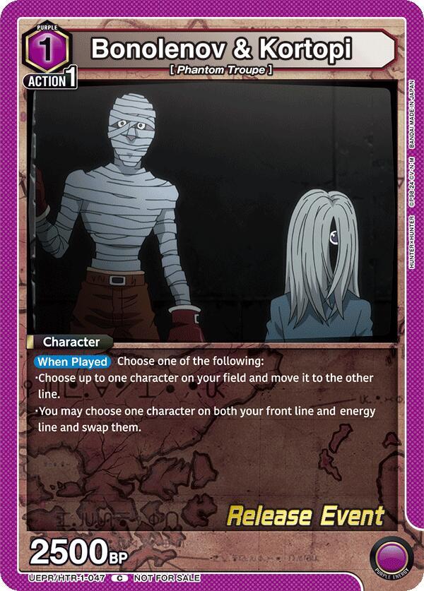 Bonolenov & Kortopi, UE02BT: HUNTER X HUNTER Release Event Cards UEPR/HTR-1-047