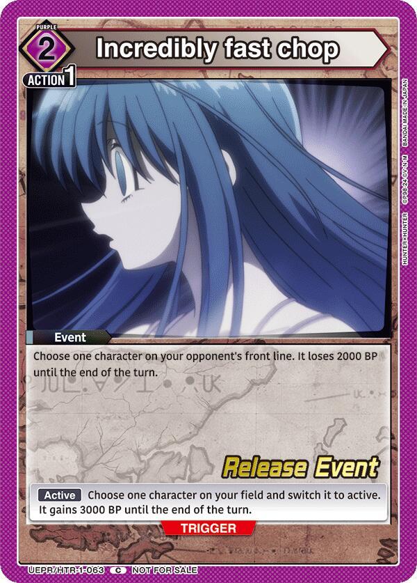 Incredibly fast chop, UE02BT: HUNTER X HUNTER Release Event Cards UEPR/HTR-1-063
