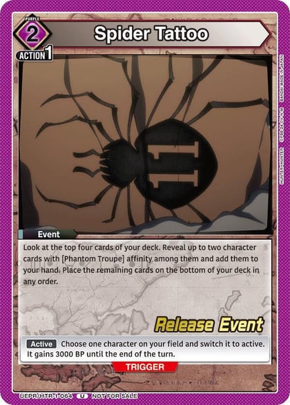 Spider Tattoo, UE02BT: HUNTER X HUNTER Release Event Cards UEPR/HTR-1-064
