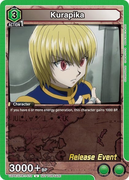 Kurapika (072), UE02BT: HUNTER X HUNTER Release Event Cards UEPR/HTR-1-072