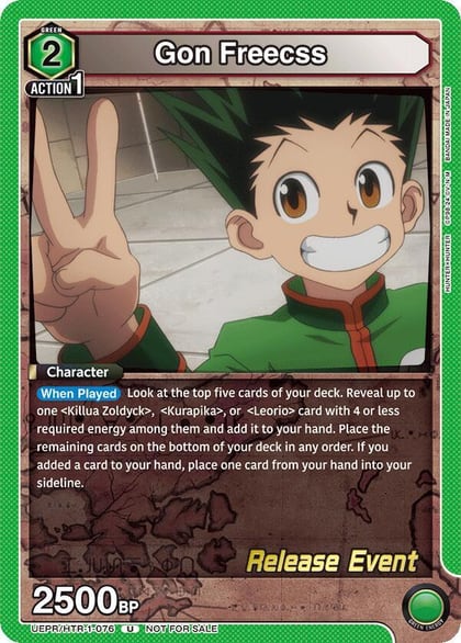 Gon Freecss (076), UE02BT: HUNTER X HUNTER Release Event Cards UEPR/HTR-1-076