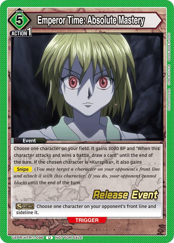 Emperor Time: Absolute Mastery, UE02BT: HUNTER X HUNTER Release Event Cards UEPR/HTR-1-096