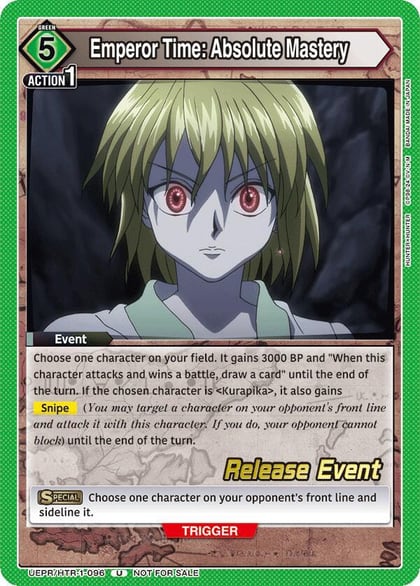 Emperor Time: Absolute Mastery, UE02BT: HUNTER X HUNTER Release Event Cards UEPR/HTR-1-096