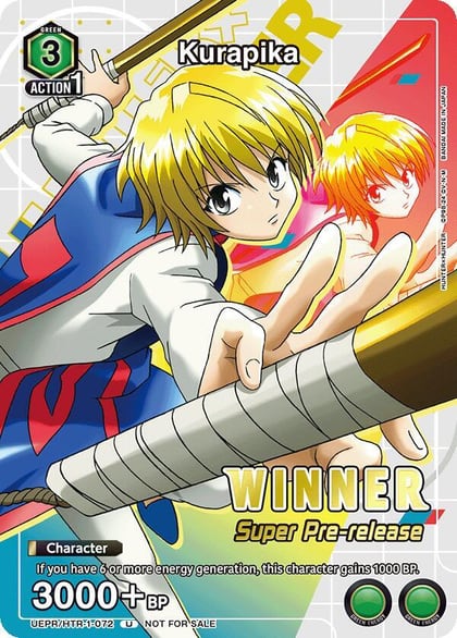 Kurapika (Super Pre-Release Winner), UE02ST: HUNTER X HUNTER Super Pre-Release Starter Deck UE02ST/HTR-1-072