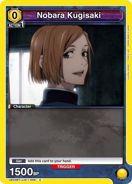 Nobara Kugisaki (006) (Box Topper Foil), UE03BT: Jujutsu Kaisen UE03BT/JJK-1-006