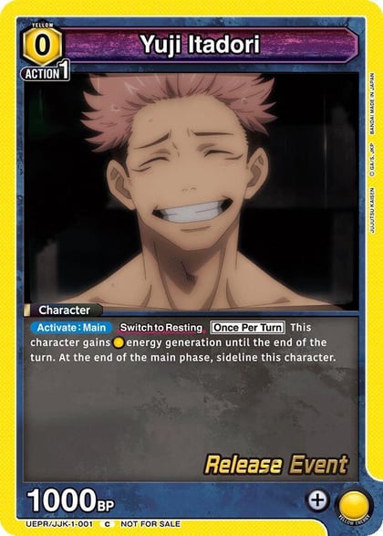 Yuji Itadori (001), UE03BT: Jujutsu Kaisen Release Event Cards UEPR/JJK-1-001