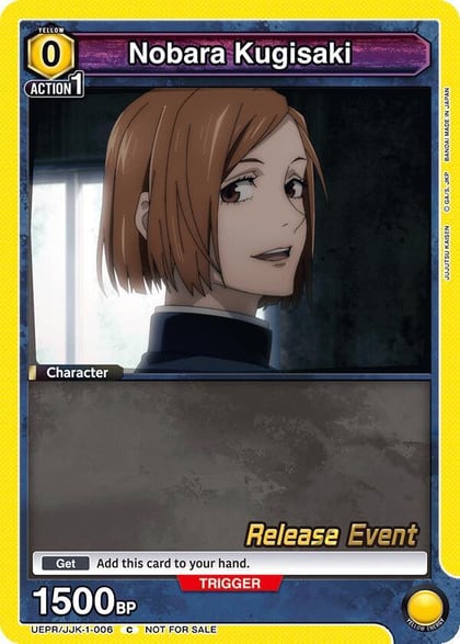 Nobara Kugisaki (006), UE03BT: Jujutsu Kaisen Release Event Cards UEPR/JJK-1-006
