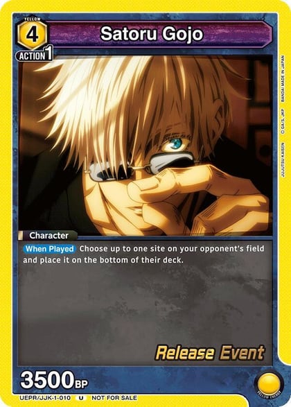Satoru Gojo (010), UE03BT: Jujutsu Kaisen Release Event Cards UEPR/JJK-1-010