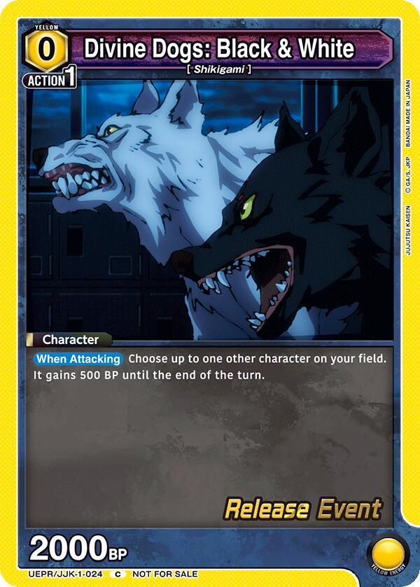 Divine Dogs: Black & White, UE03BT: Jujutsu Kaisen Release Event Cards UEPR/JJK-1-024