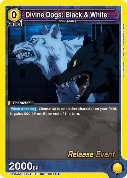 Divine Dogs: Black & White, UE03BT: Jujutsu Kaisen Release Event Cards UEPR/JJK-1-024