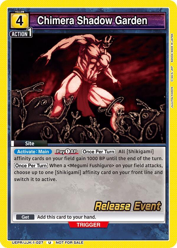 Chimera Shadow Garden, UE03BT: Jujutsu Kaisen Release Event Cards UEPR/JJK-1-027