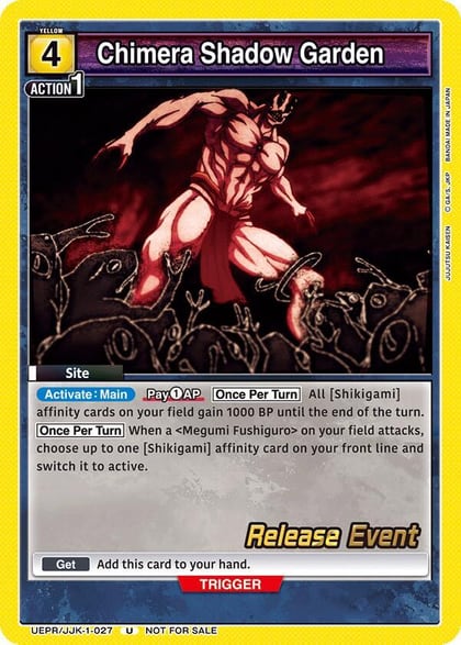 Chimera Shadow Garden, UE03BT: Jujutsu Kaisen Release Event Cards UEPR/JJK-1-027