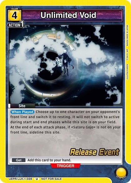 Unlimited Void, UE03BT: Jujutsu Kaisen Release Event Cards UEPR/JJK-1-028