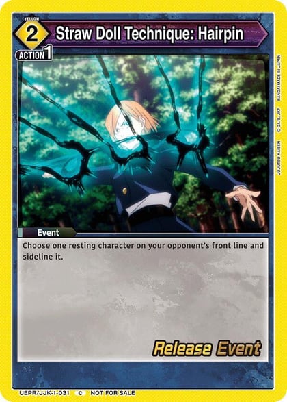 Straw Doll Technique: Hairpin, UE03BT: Jujutsu Kaisen Release Event Cards UEPR/JJK-1-031