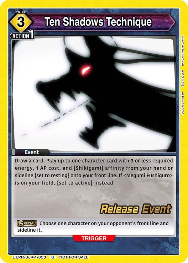 Ten Shadows Technique, UE03BT: Jujutsu Kaisen Release Event Cards UEPR/JJK-1-033