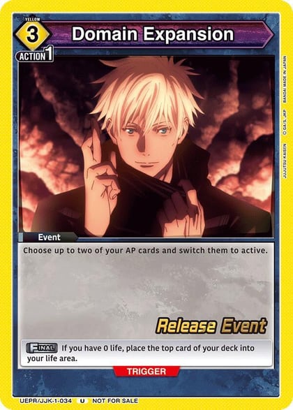 Domain Expansion, UE03BT: Jujutsu Kaisen Release Event Cards UEPR/JJK-1-034