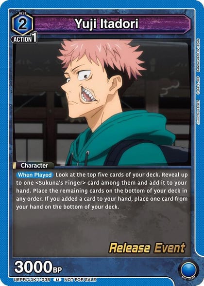 Yuji Itadori (038), UE03BT: Jujutsu Kaisen Release Event Cards UEPR/JJK-1-038