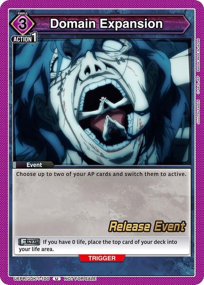 Domain Expansion (100), UE03BT: Jujutsu Kaisen Release Event Cards UEPR/JJK-1-100