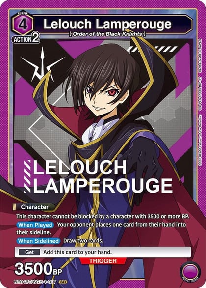 Lelouch Lamperouge (017), UE04BT: CODE GEASS: Lelouch of the Rebellion UE04BT/CGH-1-017