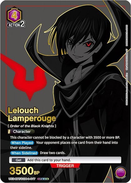 Lelouch Lamperouge (017) (SR***), UE04BT: CODE GEASS: Lelouch of the Rebellion UE04BT/CGH-1-017