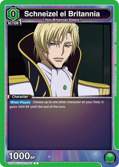 Schneizel el Britannia, UE04BT: CODE GEASS: Lelouch of the Rebellion UE04BT/CGH-1-041