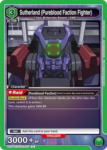 Sutherland (Pureblood Faction Fighter), UE04BT: CODE GEASS: Lelouch of the Rebellion UE04BT/CGH-1-057